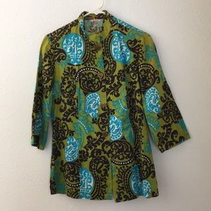 Vintage Authentic 1960’s Women’s Nehru Shirt